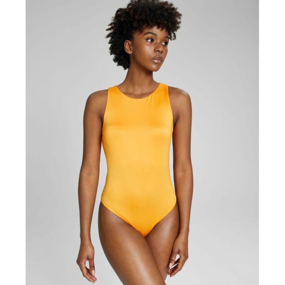 And Now This Now This Womens High Neck Bodysuit